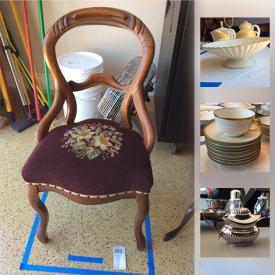 MaxSold Auction: This online auction features sterling silver serving ware, lead cut crystals, Native American handmade Hopi doll, Limoges serving ware, sterling silver serving ware, antique chair, antique wig stand, fine bone china and much more!