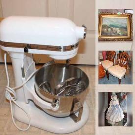 MaxSold Auction: This online auction features umbrellas, vacuums, wall art, exercise machine, TV, books, stained glass butterfly, stereo system, glassware, collectible plates, figurines, paper shredder, CDs, fireplace tools, tea sets, jewelry, shelving, rugs, bird houses, and much more!