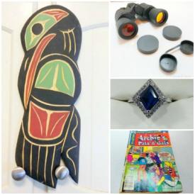 MaxSold Auction: This auction features First Nations Artist Laurence Andrew "Raven", 1930's Card Game, 10K Gold Band, Vintage Archie Comics, Baseball Cards, Water Colour by Will Ogilvie and much more!