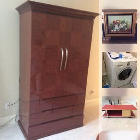 MaxSold Auction: This online auction features Crate And Barrel rug, Ansel Adams Framed Photos, Cantoni Modern Burl Wood Armoire, Krups II Caffe Duomo Espresso machine, Black and decker Firestorm Battery Drill, and much more!