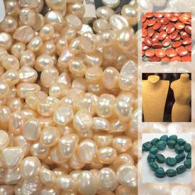 MaxSold Auction: This online auction features Natural Chalcedony Tumbled Nugget, Neckform, Mannequin, Freshwater Pearls, Natural Arizona Turquoise, Silk Cord Necklace and much more!