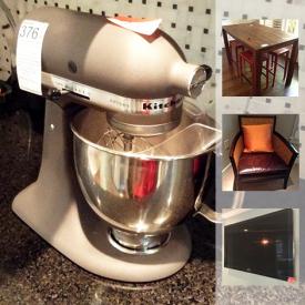 MaxSold Auction: This online auction includes Dale Tiffany lamp, furniture such as Crate and Barrel high table, Smith and Hawken teak chairs, restoration hardware bed, and Pottery Barn leather ottoman, kitchen appliances, 42” LG TV, The Cellar china, luggage, home decor, and much more!