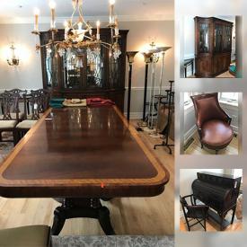 MaxSold Auction: This MaxSold online New York auction features Rattan End Table, Marble Top End Table, Chinoiserie Desk, Asian Inspired Lacquer Armoire, Ethan Allen Barrister Case, Henredon Dining Table, Louis XVI style armchair, Leather Side Chair and much more!