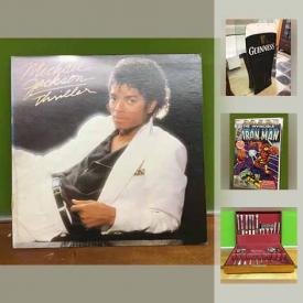 MaxSold Auction: This online auction features Guinness Beer Store Ad, Michael Jackson LP's, Games and Toys, Dart Board, Tea Cups, Laser Videodisc, Wonder Woman Toaster, Tea Cups, Pyrex, Home Decor and much more.