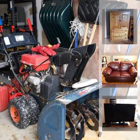 MaxSold Auction: This online auction features a flat screen TV, teak cabinets, vacuum, portable DVD player, kitchen utensils, microwave, lamps, karaoke machine, holiday decor, tools, bicycle, snowblower and much more.