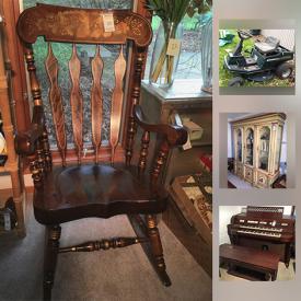 MaxSold Auction: This online auction features Crystal Vases, silver plated serve ware, power recliner, organ, antique and vintage furniture, Greek sculptures, large African mask and sculpture collection, generator, power yard equipment and much more!