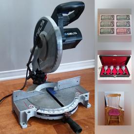 MaxSold Auction: This online auction features currency, coins and stamps. Vintage volt meter and ballon tire tester, seltzer bottles. Antique measuring tools and wood working tools and much more!