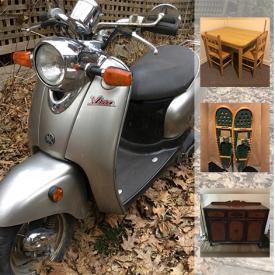 MaxSold Auction: This auction features Electric Fireplace, Yamaha Vino Scooter, Outdoor Speaker, Kids Table With Chairs, Snow shoes, 20 Inch Sharp Aquas LCD Color TV, and much more!