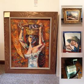 MaxSold Auction: This online auction features Galle vases; face jugs; Native American soapstone; bronze statues; cloisonne vases; Zippo lighter collection; Action figures; framed art; colored glass; Remington typewriter and much more!