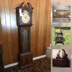 MaxSold Auction: This online auction features a ladder, grandfather clock, glassware, washer and dryer, shelving, DVDs, VHS tapes, holiday decor, wheelchair, pool cues, wall art, games, speakers, VCRs, DVD players, printer, TVs, guitar, office supplies, planters, outdoor grills, power tools, garden tools and much more.