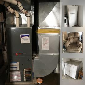 MaxSold Auction: This online auction features appliances such as Trane gas furnace, Superflue water heater, Kenmore refrigerator, renovation materials such as vanity including sink and faucets, wall cupboards, windows, GFI outlets, steel roofing, Honeywell programmable thermostat, mosaic tiles and much more!