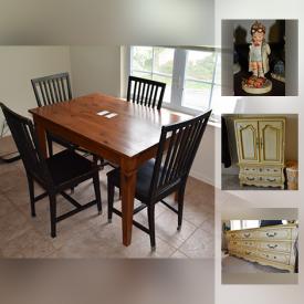 MaxSold Auction: This online auction features Lladro, Hummels, kitchen table, Midea upright freezer, Confidence Whole Body Vibration, Glass Paned Windows, mink coat and much more!