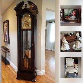 MaxSold Auction: This online auction features a collectible doll, grandfather clock, camera, lamps, wall art, figurines, kids golf set, rugs, ceiling fan and much more.