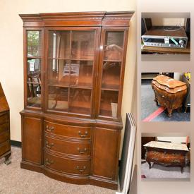 MaxSold Auction: This online auction features furniture, decors, artworks, fire tools, wooden and metal trolley, Exercise Bike, Wood credenza, Vintage pram, Telescope, stereo and much more.