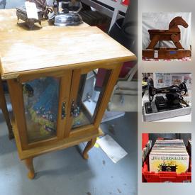 MaxSold Auction: This online auction features Collectible: Beanie babies, dolls, plates, tea cup sets, LP's, Mickey Mouse phones, many brands of vintage sewing machines and much more!