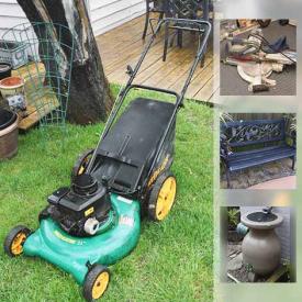 MaxSold Auction: This online auction features a rain collection barrel, chiminea, lawn mower, outdoor fireplace, Wii, Gustav Klimt print and other original art, hanging light and much more!