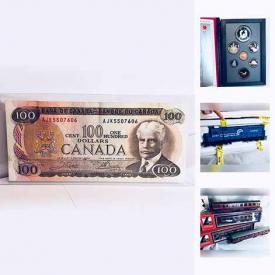 MaxSold Auction: This online auction features Canadian coin and currency, vintage and sets, and 0 gauge trains and models and much more.