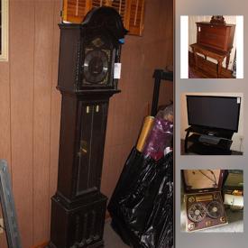 MaxSold Auction: This online auction features a projector, hat racks, record player, albums, sewing machine, lamps, exerciser, glassware, TV, art glass, books, electric lawn mower, extension ladder and much more.