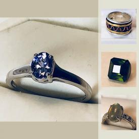 MaxSold Auction: This online auction features JEWELRY: Sterling silver, semi-precious as well as precious gemstone rings, tennis bracelets, necklaces and an anklet with a charm. As well as loose gemstones and much more.