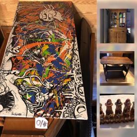 MaxSold Auction: This online auction features ART: Original Mexican pottery by Josefina Aguilar and original paintings by Nick Ringelstetter. COLLECTIBLE: Coca Cola. Vintage pedal car; Coca Cola bench; Sonora hand-crank record player; 1924 mantel clock and much more!