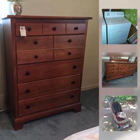 MaxSold Auction: This online auction features appliances such as Kenmore refrigerator, Sun Danzer refrigerator/freezer, Whirlpool washer, and Whirlpool dryer, furniture such as IKEA chair with ottoman, Schnadig sofa, and Vaughn Furniture six piece suite, art such as leaded glass, signed Christine Adams paintings, and collectibles such as Lenox, sterling silver, and Noritake, power tools such as Sears Craftsman drill, Craftsman electric chainsaw, and Black & Decker sander, outdoor help such as Craftsman 4-in-1 chipper/vacuum/shredder/blower, Craftsman lawn mower, and Harper hand truck, gardening supplies such as plants, planters, and hand tools, outdoor furniture, bags of coal, Nikon F3 camera with accessories, holiday decor, linens, kitchenware and much more!