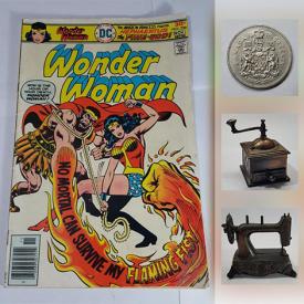 MaxSold Auction: This online auction features Coins, Sports Cards, Vintage Caps, Matchbox Toys, Remington Knife , Silver Jewelry, Comics, Alf , Superman , Alien and Grease Movie Trading Cards, Movie Soundtrack LP,s and much more.