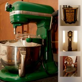 MaxSold Auction: This online auction features Kitchen Aid stand blender, pots and pans, Glass front display cabinet measures, Kienzle grandfather clock, Curio display cabinet, Insignia sound bar, Sectional sofa, Glazed bowl, decorative fish, and panther statue, Computer hutch with 4 doors, Picture frames, desk valet, and palm tree storage box, Desk with 6 drawers, Table Lamp with palm tree pattern and 3 way dimmer switch, Monkey Planter, Lord of the Rings themed Stratego, Monopoly and chess set, Star Wars Monopoly, Lord of the Rings themed checkers, Sky Viper video drone, Collectible dolls from classic movies and much more.