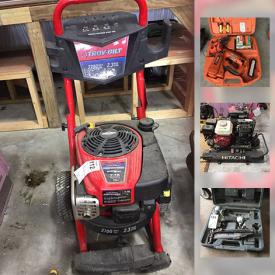 MaxSold Auction: This online auction features Werner ladders and scaffolding, variety of air nailers by Paslode, Hitachi and Bostitch, power tools by DeWalt, Troy Built power washer, air compressors, shelving units, hand tools, free weights, storage bins and much more!