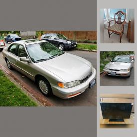 MaxSold Auction: This online auction features Honda Accord, decors, collectibles, furniture, Wood statue, Wall Art, power tools, appliances, books, artworks, office supplies yard tools and much more.