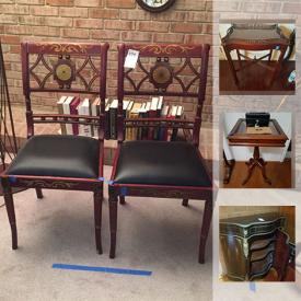 MaxSold Auction: This online auction features Korean furniture - coffee table, wedding chest, dining chairs. Patio furniture. Men's clothing and shoes. Silver tea service. Noritake "Blossom" service for 12 and much more!