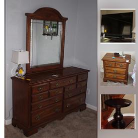 MaxSold Auction: This online auction features FURNITURE: Living room, dining room, den, Kincaid bedroom suite; 2 La Z Boy chairs and 1/2. ELECTRONICS: Samsung Smart flatscreen and UHD curved screen smart TV's; Vizio 42" flatscreen; Xbox. GE Profile fridge. SMALL APPLIANCES: Welbilt bread machine, Jack LaLanne power juicer. Epic weight st and rack. COLLECTIBLE: Dept. 52 Christmas decor; Rockwell plates. Skill tile saw and much more!