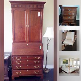 MaxSold Auction: This online auction features luggage, IKEA furniture, flat screen TV, lamps, linens, wall art, cleaning tools, humidifier, Blue Ray player and much more.