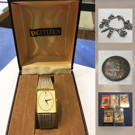 MaxSold Auction: This online auction features jewelry such as sterling silver, custom jewelry, and Wedgwood pendant, and agate bangle, collectibles such as sports cards, Canadian currency, American currency, Chinese currency, and fantasy coins, postage stamp collection, sterling silver flatware, antique Chinese scrolls and much more!