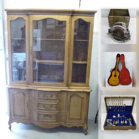 MaxSold Auction: This online auction features wall art, silverware, tools, guitar, vacuums, figurines, vintage bird cage, dolly, heaters, freezers, entertainment unit, mirrors and much more!