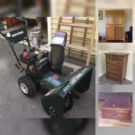 MaxSold Auction: This online auction features Sectional Couch, Antique Dresser, Wood Cabinet, Gold Frame Mirror, ResQ Ladder, Area Rugs, Dehumidifier, Humidifier, Snow Blower and much more.