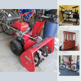 MaxSold Auction: This online auction features Honda snowblower, DMS Alesis electronic drum kit, CCM mountain bike, KitchenAid refrigerator, dining table with chairs, oak headboard, ladies clothing, men’s clothing, kitchenware, books, toys and much more!