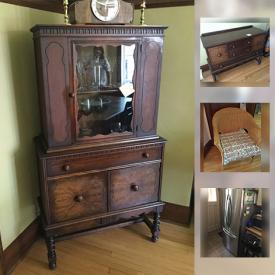 MaxSold Auction: This online auction features LG Refrigerator, french doors, Vintage China Cabinet, Antique Sideboard, Vintage Desk  and much more!