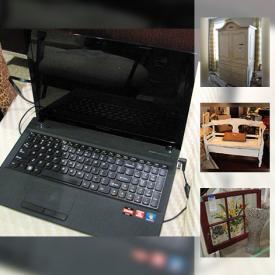 MaxSold Auction: This online auction features a chandelier, crystal, glassware, stemware, TVs, wall art, office supplies, books, refrigerator, luggage, wheelchair and much more.