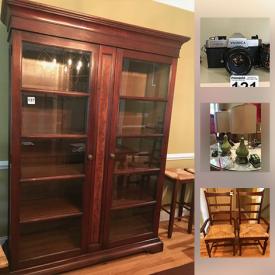 MaxSold Auction: This online auction features mirrors, stemware, cameras, jewelry, faux plants, lamps, IKEA furniture, bookcases, surfboard, wall art, Disney collectibles, filing cabinets and much more.