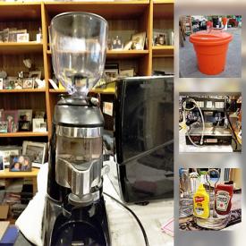 MaxSold Auction: This online auction features Brasilia rosito bisani espresso machine, Nemco steamer food warmer, clear menu holders, commercial coffee bean grinder and much more.