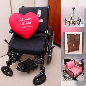 MaxSold Auction: This online auction features Photography Equipment, artworks, furniture, China set, decors, Kitchen Machines, Household Maintenance, Drapes, Ladies Clothing, Wheelchair, Vintage Sewing Machine, electronics and much more.