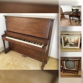 MaxSold Auction: This online auction features crystal, records, teacups, luggage, wall art, figurines, glassware, cutlery, vacuums, sewing machine, cleaning supplies, tools, shelving and much more.