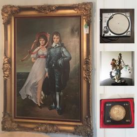 MaxSold Auction: This online auction features antique Italian porcelain statue, antique painting, Canadian silver coin, Byzantine gold coin, antique brass, Hankook tires, silver plate items and much more!