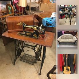 MaxSold Auction: This online auction features Antique Furniture: Sofa and rocking chair. Electronics: GAMING including a Gameboy set, video games. SEWING MACHINES: Antique Singer treadle and vintage Kenmore. Yamaha acoustic guitar. Scuba gear and much more!