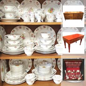 MaxSold Auction: This online auction features FURNITURE: Mid-Century and Asian styled pieces. CHINA: Japan 1940's handpainted Chikaramachi dinner set plus more! GLASS/CRYSTAL: Fenton; glass animals; Murano veggies; stemware; serving pieces; Orrefors; Galway; Shannon; Waterford pieces; milk glass plates. VINTAGE: Hasbro Tonka trucks; cigar boxes; Thermos; silver plate; Easy Bake Oven; crockery; Brownie 8 and much more!