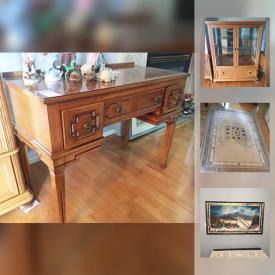 MaxSold Auction: This online auction features furniture such as beds, dressers and sofas, CD's, Vinyl records, household items books, mirrors, linens, lamps, shoes, holiday decor, glassware, candles and much more!