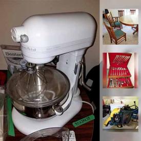 MaxSold Auction: This online auction features a wide variety of unopened DVD series sets, Husqvarna sewing machine, Danby chest freezer, jewelry, tea cups and saucers, retro kitchen table and chairs and much more!