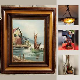 MaxSold Auction: This online auction features Original Paintings, French Tapestry, Finely Carved Italian Style White Marble Statue, 5 Walt Disney Golden/Silver Age Comics, Monster THX Stereo Cables, Electric Guitars and much more.