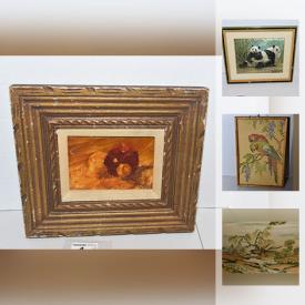 MaxSold Auction: This online auction features artworks, Modern Wood Frames, glassware, decors, collectibles, bakeware, jewelry, Scuba Pro Dive Mask and much more.