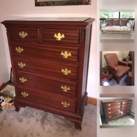 MaxSold Auction: This online auction features FURNITURE: Broyhill console table, Mission style chest of drawers - one of many offered; wicker sofa and chairs and more! Ewave wine cooler. Crossroads men's and women's bicycles. Handmade seasonal quilt wall hangings and bedspreads and much more!
